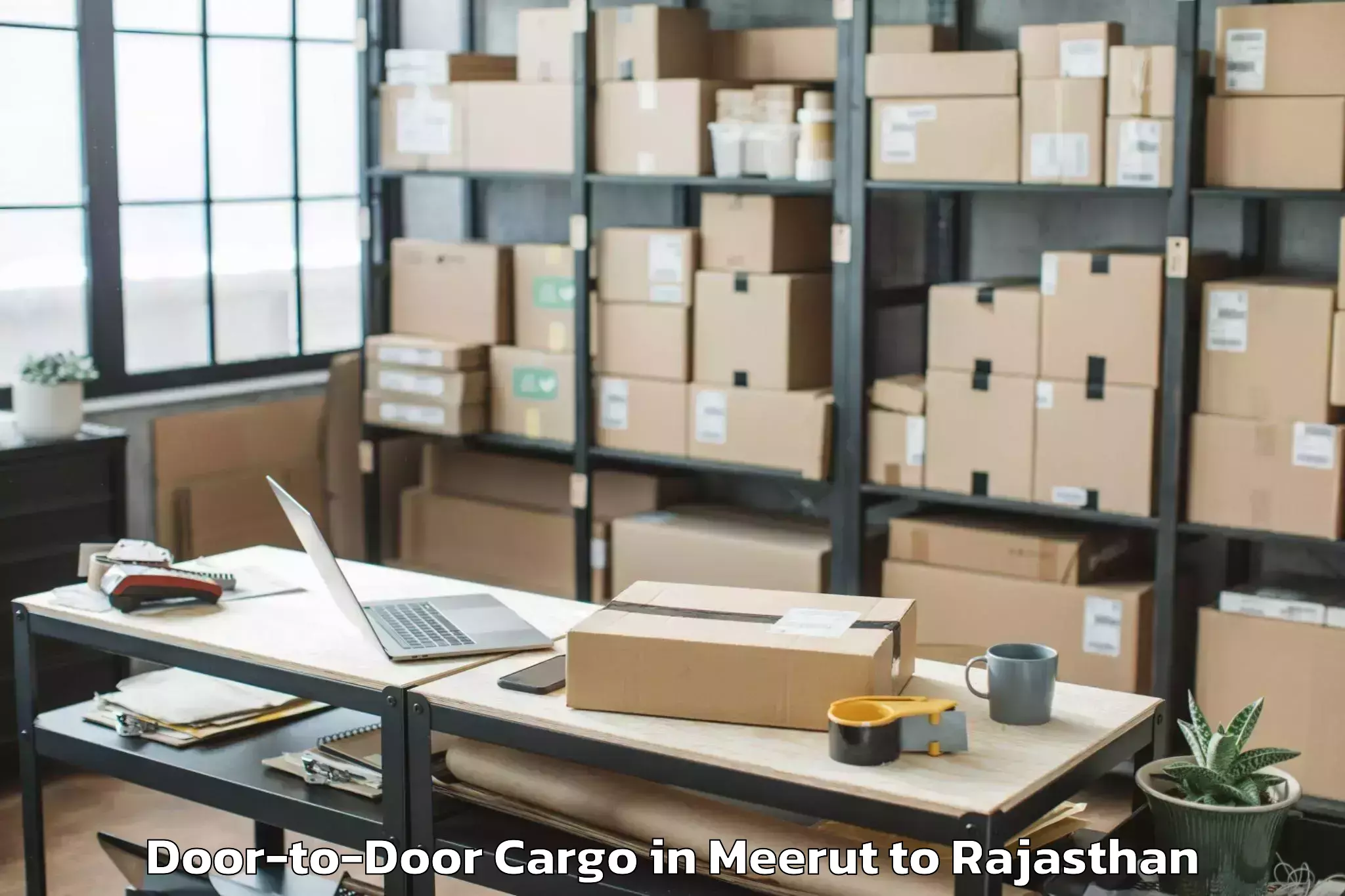 Top Meerut to Niit University Neemrana Door To Door Cargo Available